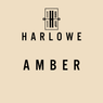 Beige background with Harlowe 1914 Amber text and logo