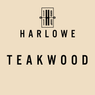 Beige background with Harlowe 1914 Teakwood text and logo