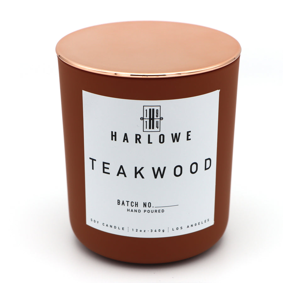 Teakwood 12 ounce soy candle 
