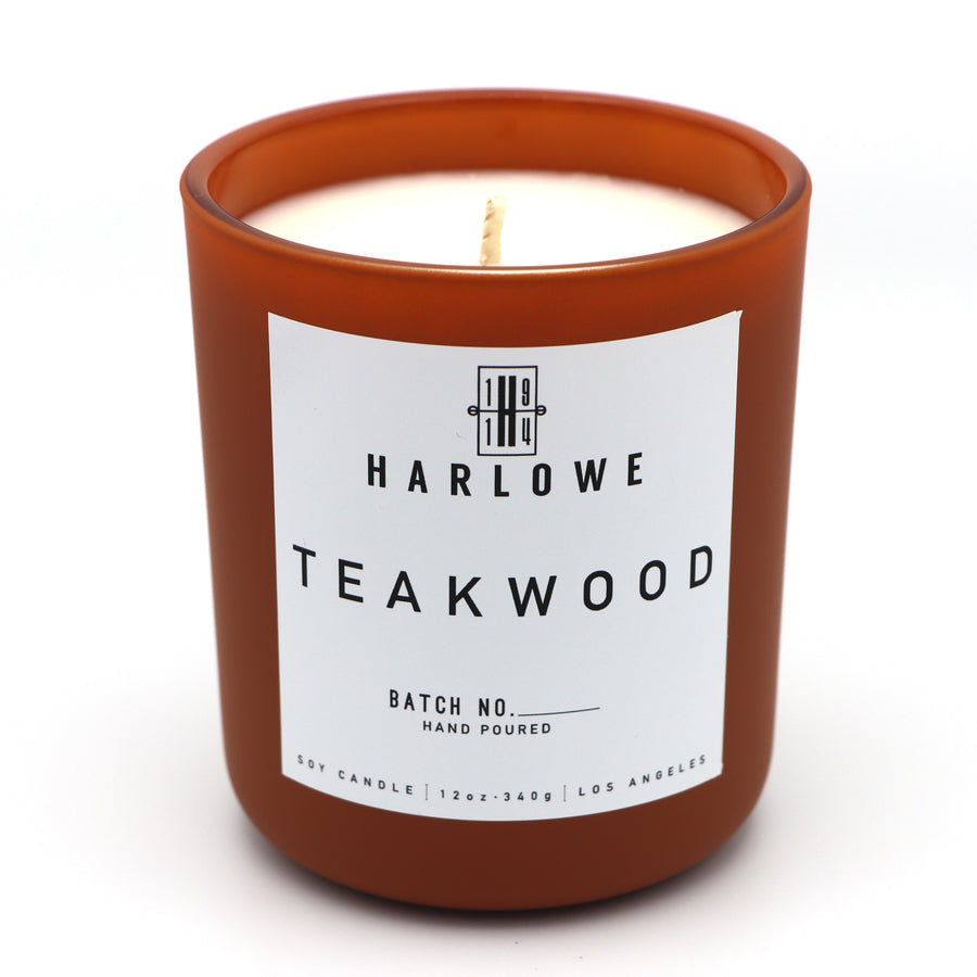 Teakwood 12 ounce soy candle 